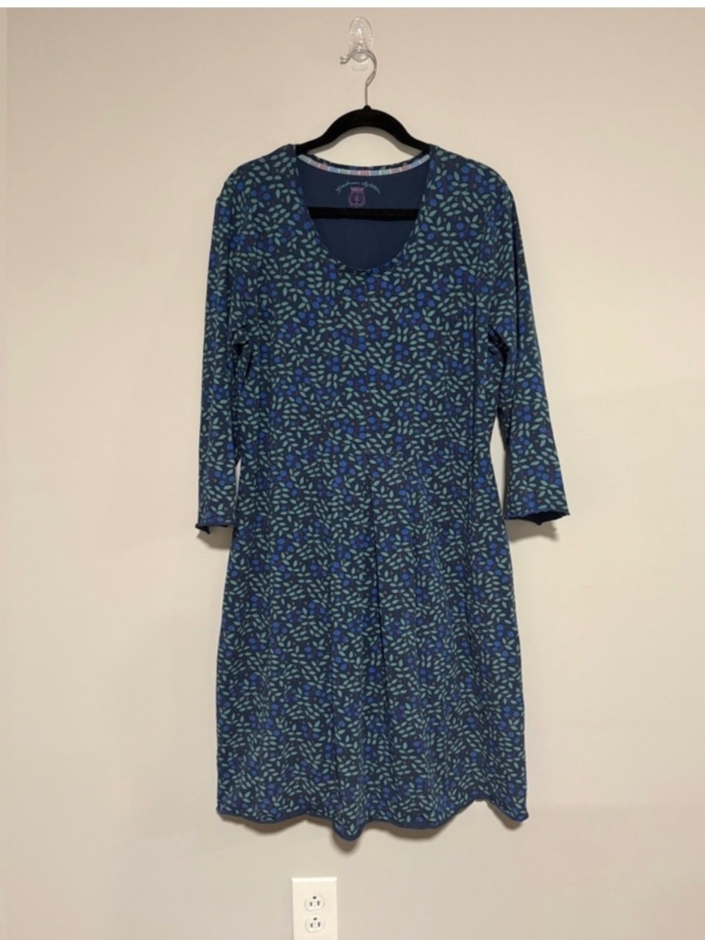 Gudrun Sjoden XL LS BK cotton stretch Jersey Dress